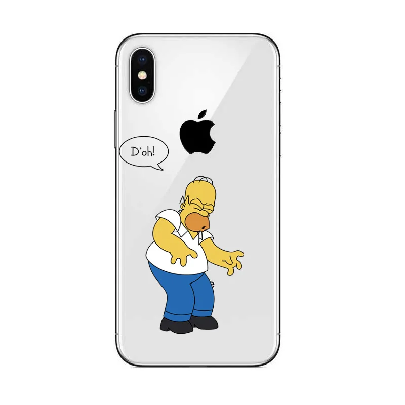 Крутой ГОМЕР Симпсоны есть пластиковый логотип Жесткий ПК чехол для iPhone 5 5S SE 6 6S Plus 7 8 Plus X10 XR XS MAX 11 Pro Max - Цвет: TPU