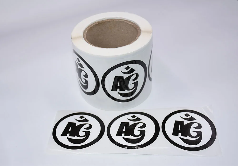 ПВХ наклейка печать черный цвет глянцевая отделка в рулоне HAOBOLAI магазин поставки