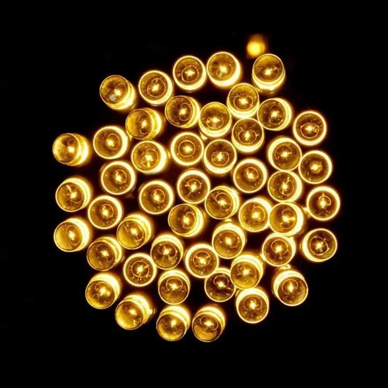 50 led солнечного света строки Открытый Водонепроницаемый Фея Света Строка для