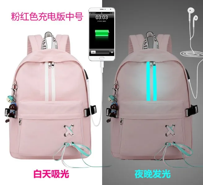 WINNER Girl рюкзак с защитой от кражи, usb зарядка, подвеска в виде мультяшных животных, школьные сумки, рюкзак для женщин, водонепроницаемый рюкзак для путешествий, W-5275