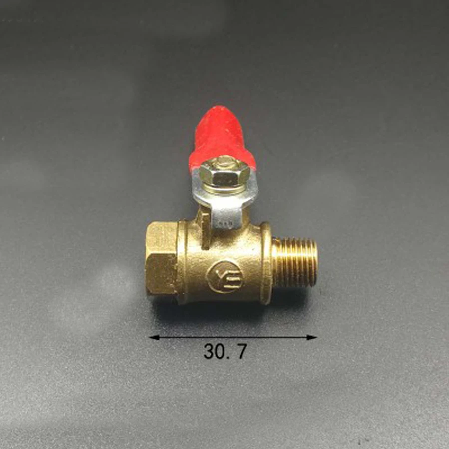 DN6 1/8 &quotBSP Женский x Мужской латунный шаровой клапан вода газ 57 PSI отверстие 7 мм с