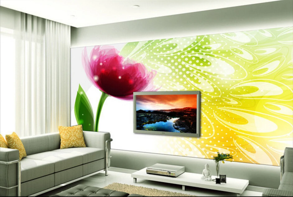 Обои с цветочным принтом на заказ объемные стереоскопические обои для гостиной