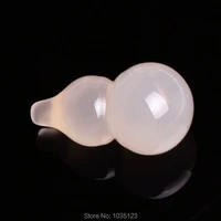 high quality 20x35mm smooth natural white agates gourd shape diy gems loose beads 1pcs creative jewellery making w3453