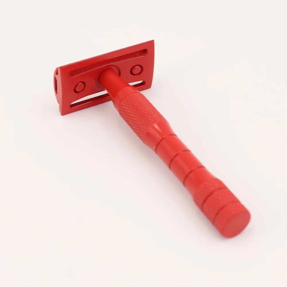 Безопасная бритва с ручкой из латуни красного цвета YAQI|safety razor|handle razorred razor |