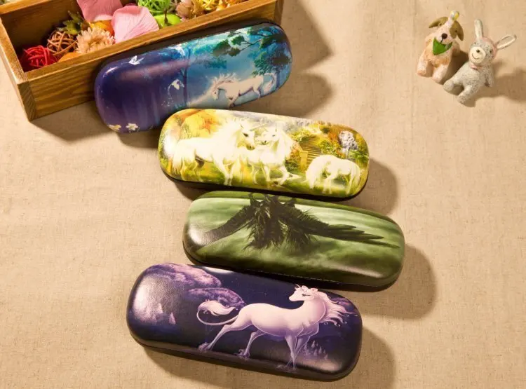 Чехол для очков Unicorn оригинальный кожаный чехол близорукости с 3d рисунком