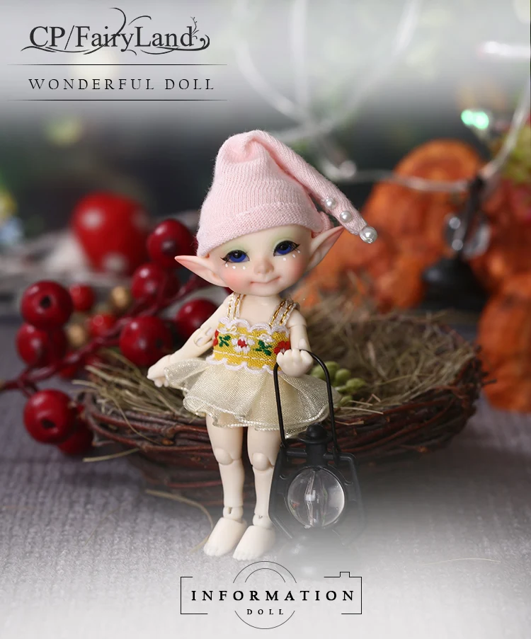 Fairyland FL Realpuki Pupu BJD кукла 1/13 розовая улыбка эльфы игрушки