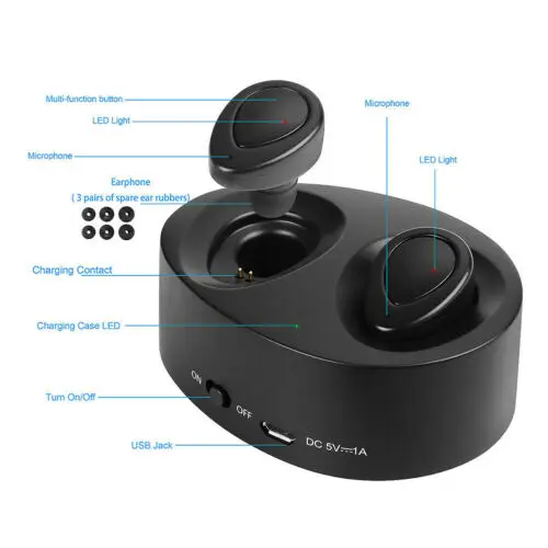 Новинка 2019 Мини TWS K2 Беспроводные стереонаушники в ушах Bluetooth бас уличные