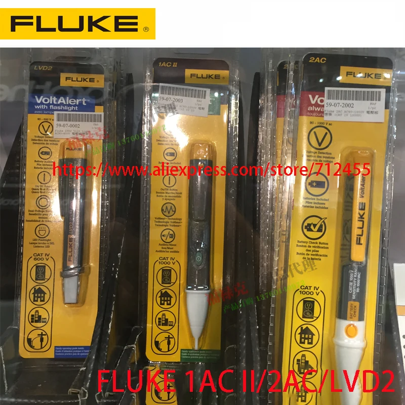

New For Fluke 1AC-C2 II 1AC-C2II FLUKE1AC/2AC 2AC-C2 LVD2 VoltAlert Non-Contact Voltage Detector Pen Tester Test pen