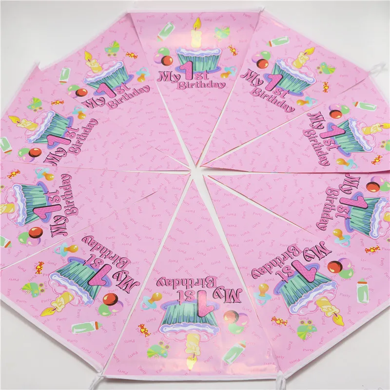 2 5 метров мой первый день рождения мультфильм бумажные флажки украшения в виде