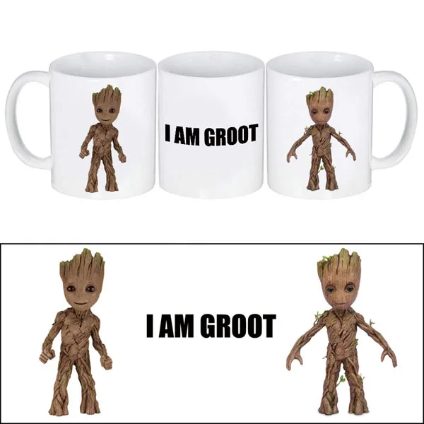 Marvel Baby Young Tree Man Грут стражи Галактики Милая забавная Керамическая Кофейные чашки и кружки для молока медведь чай подарок - Цвет: Style 2