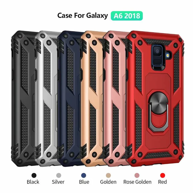 Для samsung Galaxy S7 S8 S9 S10 плюс обратите внимание; размеры 9 и 10 магнит автомобильный держатель кольцо чехол для J4 J6 J8 A6 A7 A8 A9 бронированный противоударный чехол Крышка