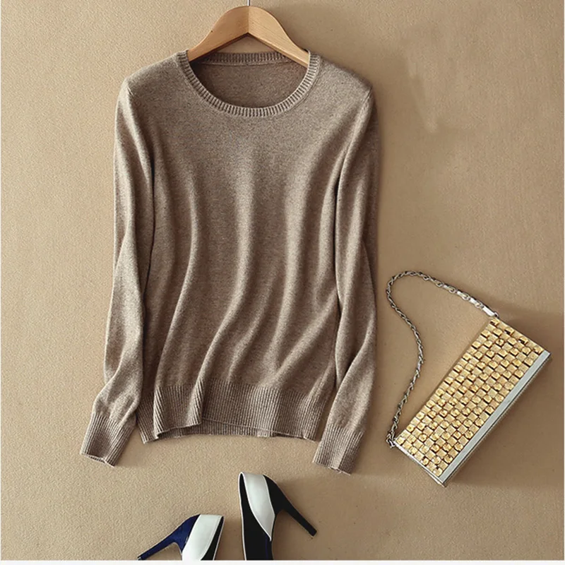 Fashion 2016 Sweater Women Pullovers Solid Knitted Sweaters Top for Autumn Winter Cashmere and | Женская одежда