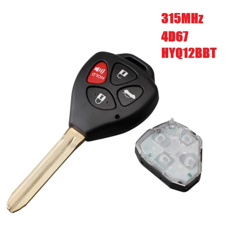 4 кнопки дистанционный ключ брелок от машины для Toyota RAV4 2006 2007 2008 2009 2010 433 МГц 4D67 чип