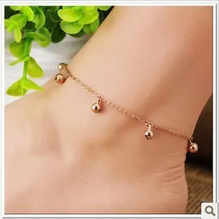 

Модный женский браслет на ногу высшего качества из нержавеющей стали цвета розового золота/дешевая цепочка на ногу A005,