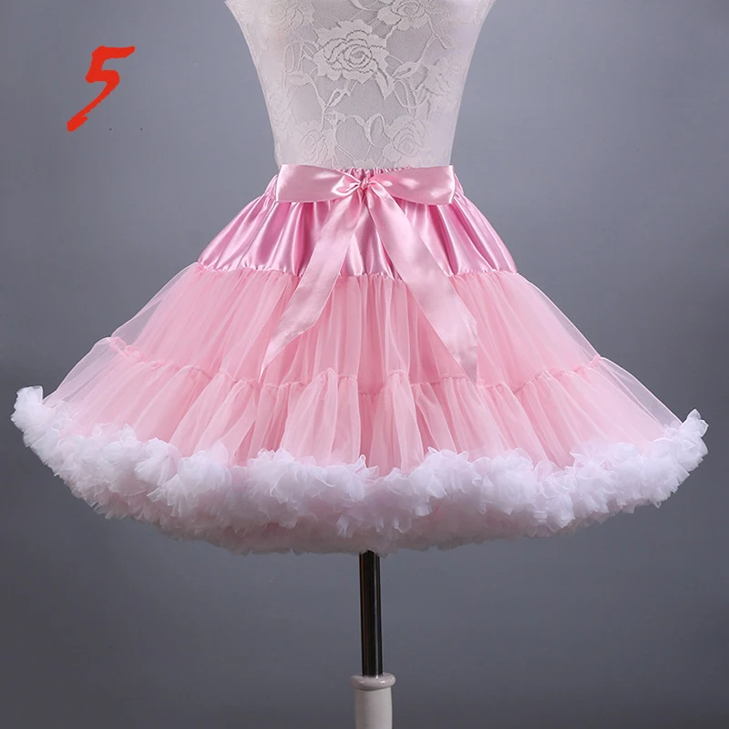 

Colored Girl Lolita Petticoat Skirt Rockabilly Tutu Underskirt Wedding Woman Crinoline Pettycoat
