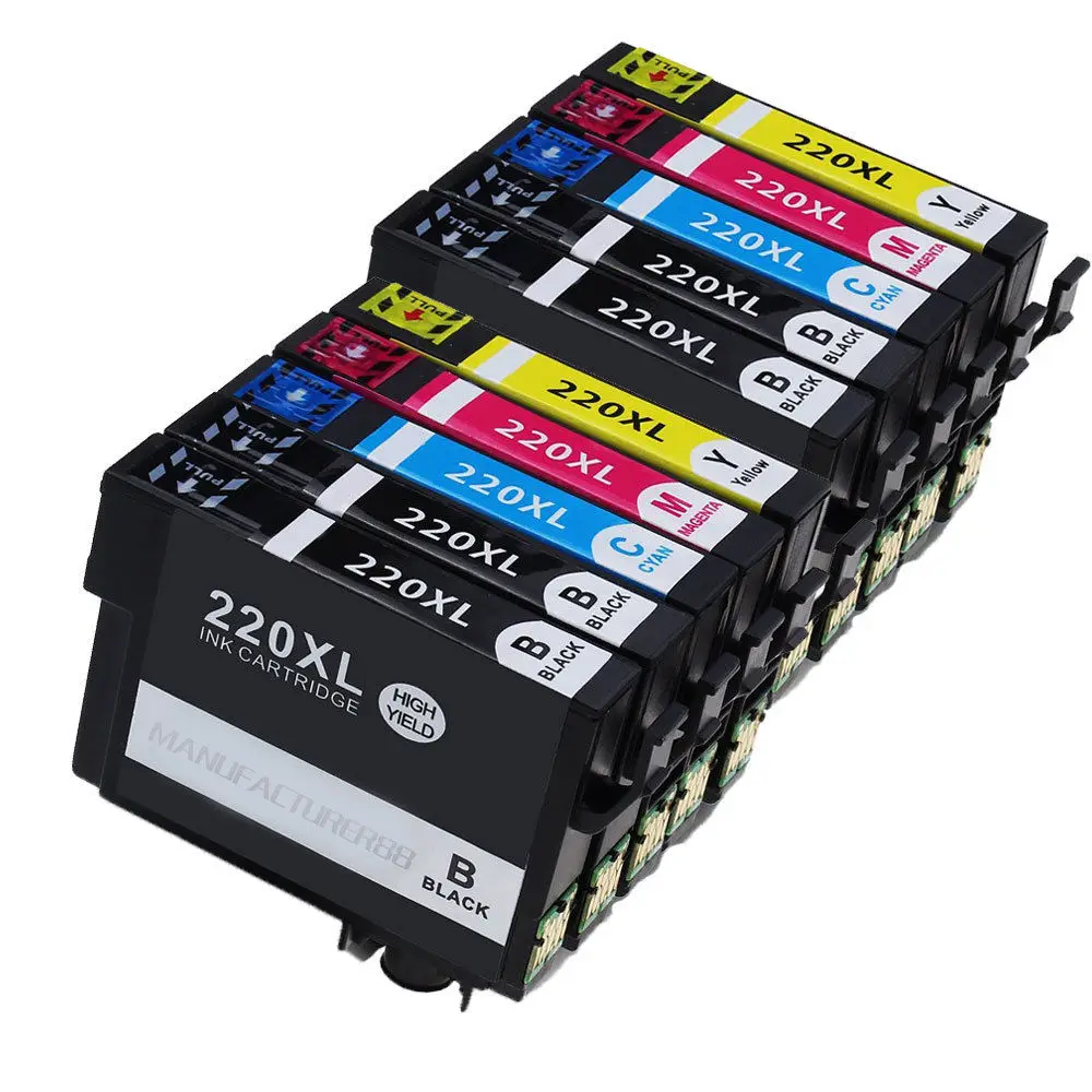 10x 220XL T2201 Cartridges Compatible for Epson WorkForce WF2630 WF2650 2660 XP320 XP420 XP424 WF-2760 Printers | Компьютеры и офис