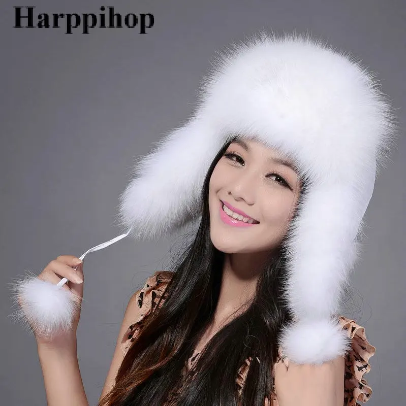 HARPPIHOP меховая шапка, шапка из меха лисы, меховая шапка, разноцветные осенние и зимние шапки, модные шапки-бомберы для женщин и мужчин