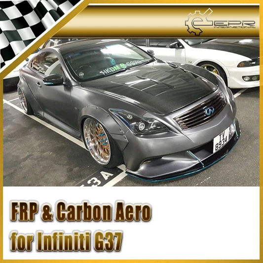 Передний бампер из стекловолокна для Infiniti G37 LB со сплиттером переднее и заднее