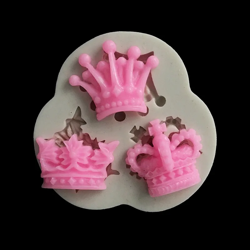 Minsunbak форма для торта с тремя коронами украшение шоколадного силиконовая