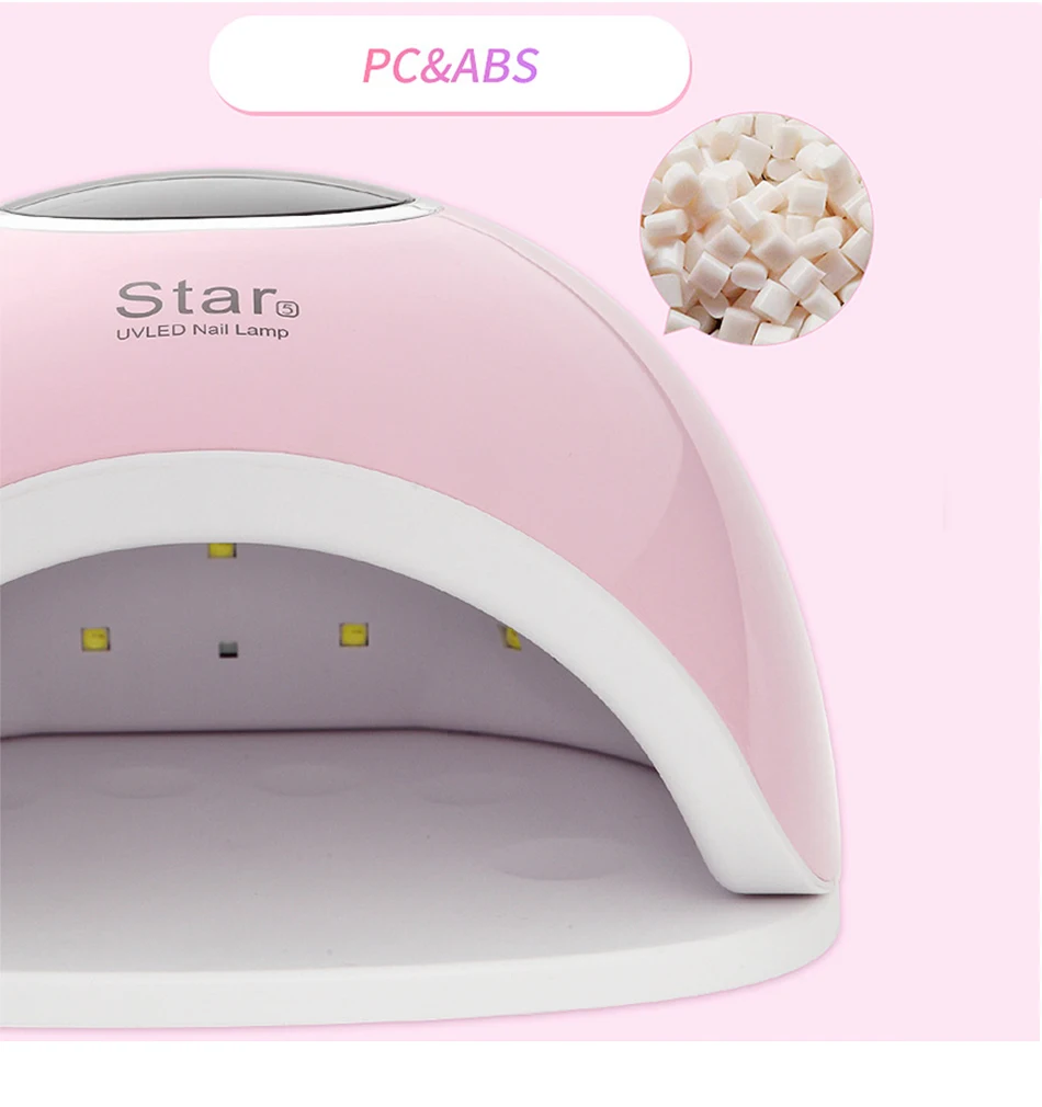 Smart5 72W UV LED Nail Lamp Gel Nail Polish Dryer with Screen Nails Art Gel Curing Light Anti Over-Heat Electric Nail Dryer