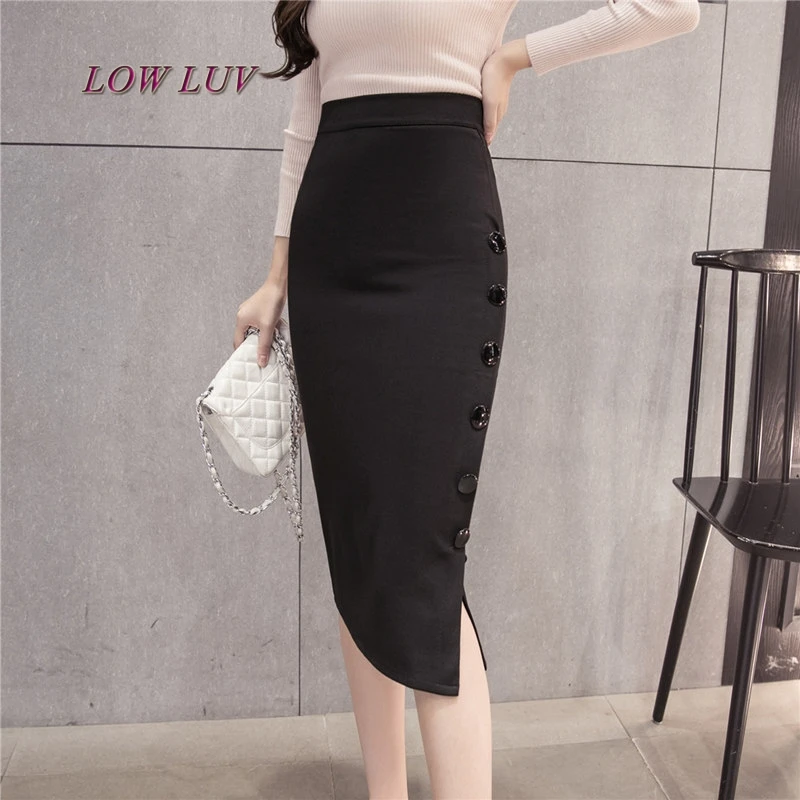 Женская Юбка миди с разрезом 2 цвета|midi skirt|fashion pencil skirtpencil skirt |