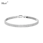 Женский браслет-цепочка Miallo, Простой браслет с австрийским кристаллом, модный Гибкий тонкий браслет для подружки невесты