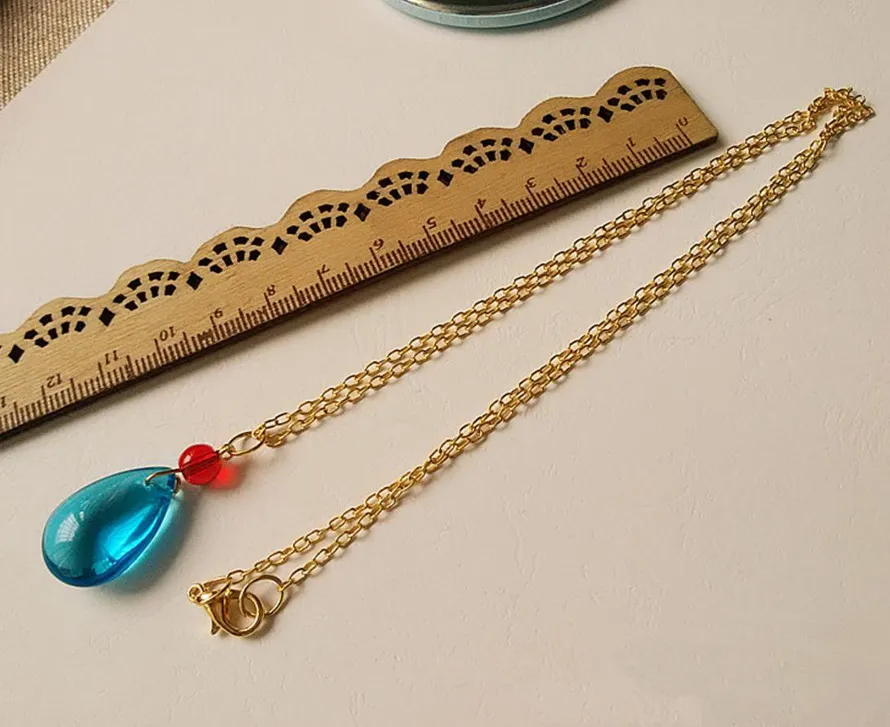 Necklace Biamoxer аниме Howl's Moving замок вой Косплей костюмы ожерелье серьги кольцо ручной работы - Цвет: Necklace
