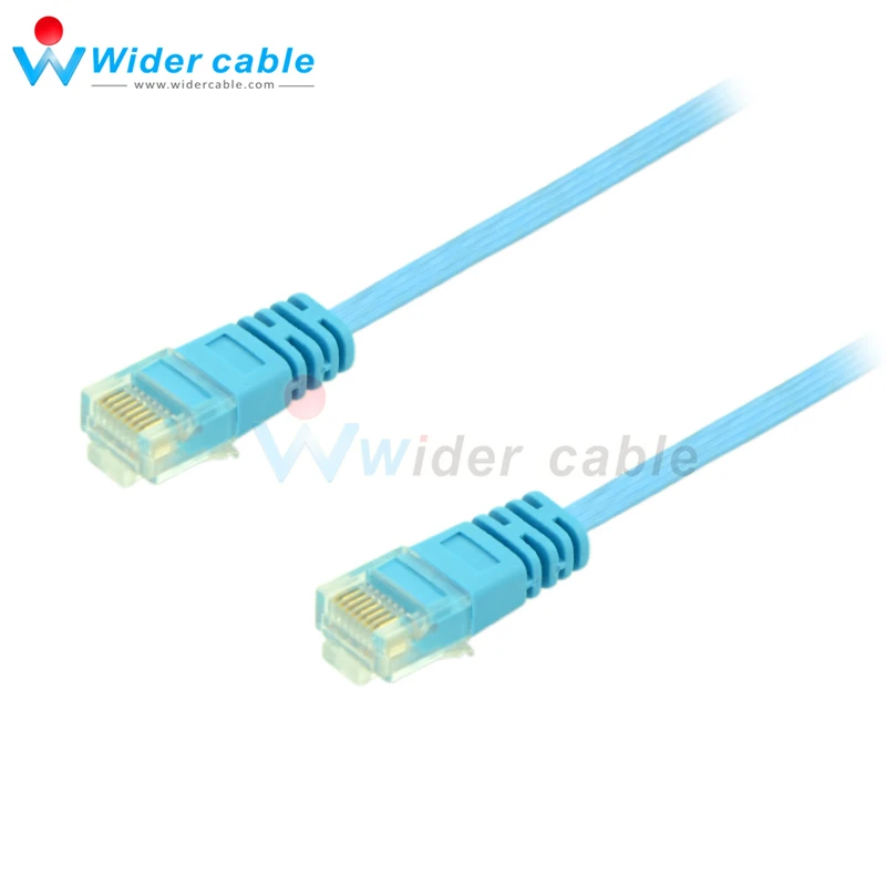 Сетевой кабель 5ft ультратонкий Стандартный локальный провод 32AWG плоский Cat6 синий