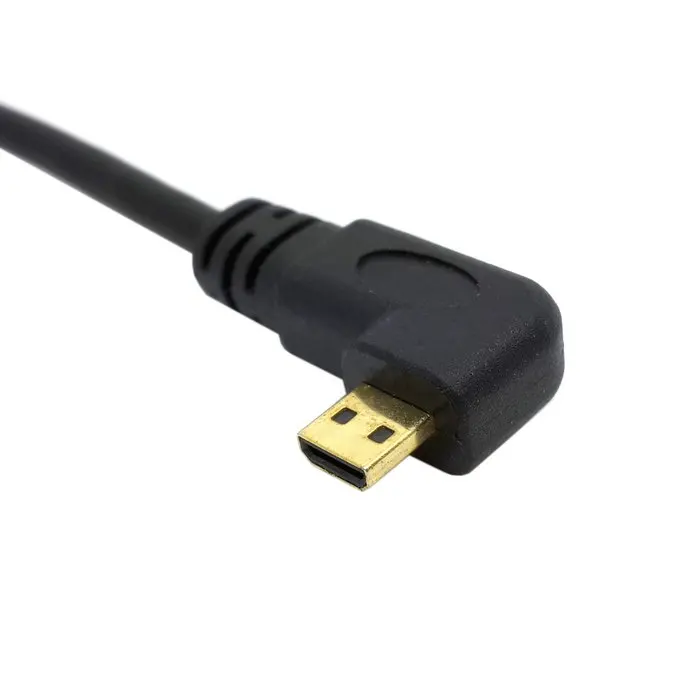 

(100pcs/lot) Right Angled 90 Degree Micro HDMI to HDMI Male HDTV Cable for Tablet