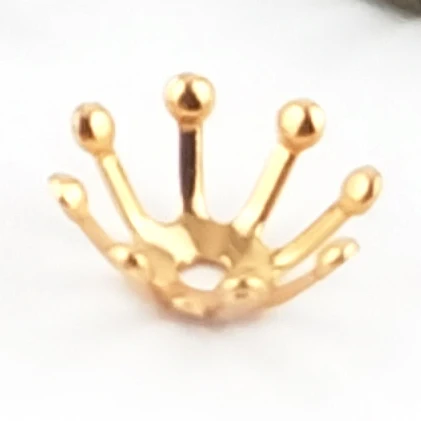 KC Gold Plated BoYuTe 400 шт 6 цветов Металл латунь тиснение филигрань 10 мм пестик тычинка цветок шарик шапки амулеты «сделай сам» для изготовления ювелирных изделий - Окраска металла: KC Gold Plated