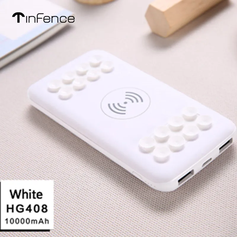 Power Bank 10000 mAh Беспроводная зарядка сокровище всасывание стиль свет Портативное