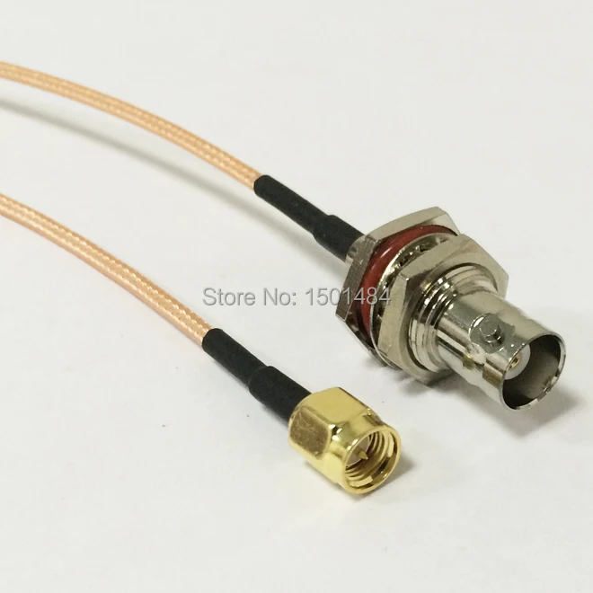 New   SMA   Male  Plug  Connector Switch  BNC Female  Jack  Convertor RG316 Cable 15CM 6