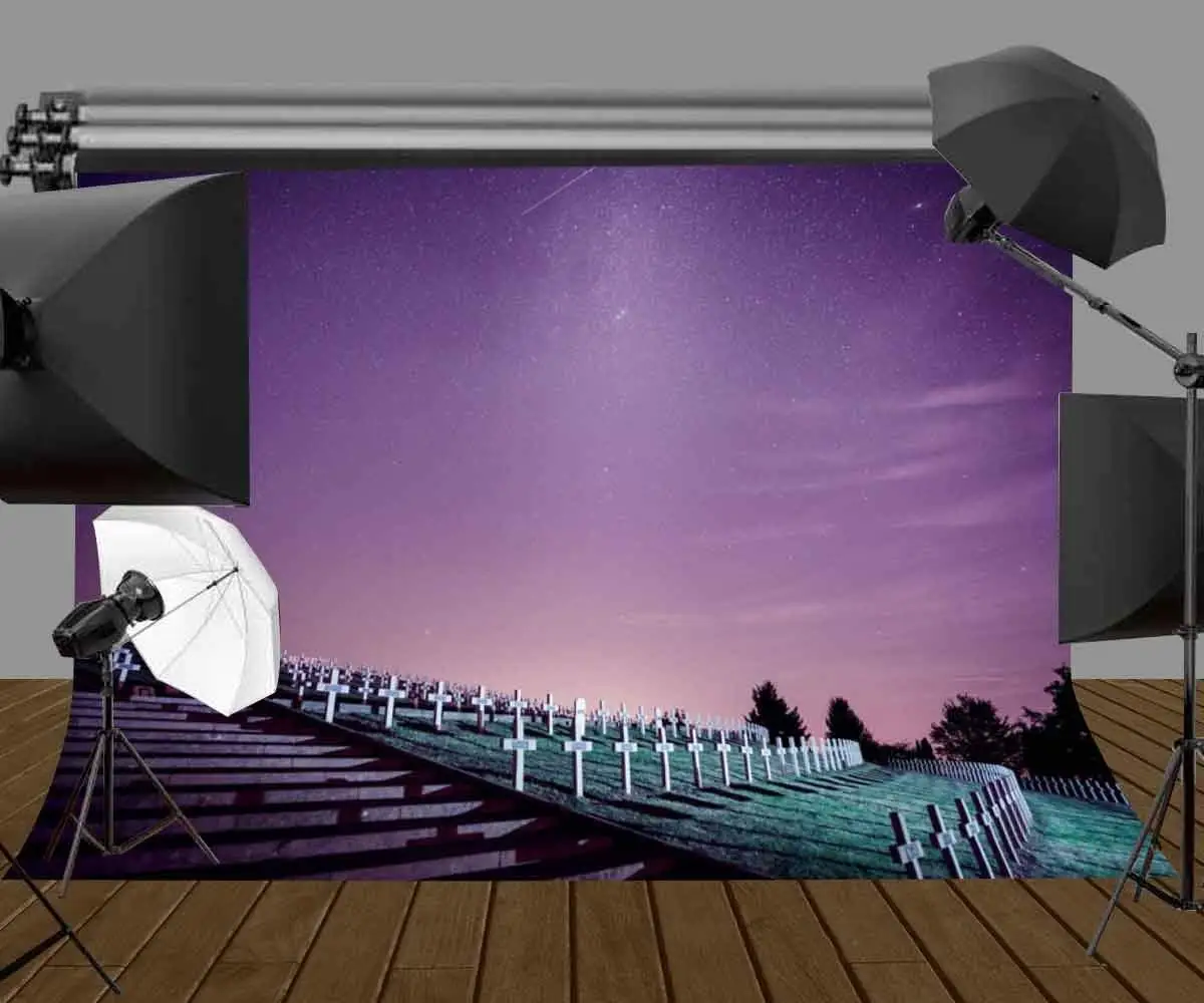 Фон для студийной фотосъемки с изображением кладбища 150x220 см | Электроника