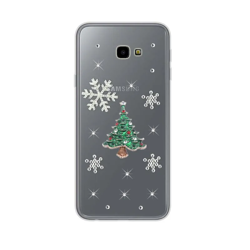 Для Samsung Galaxy J4 Plus чехол SM-J415 Рождественская елка силиконовый прозрачный для