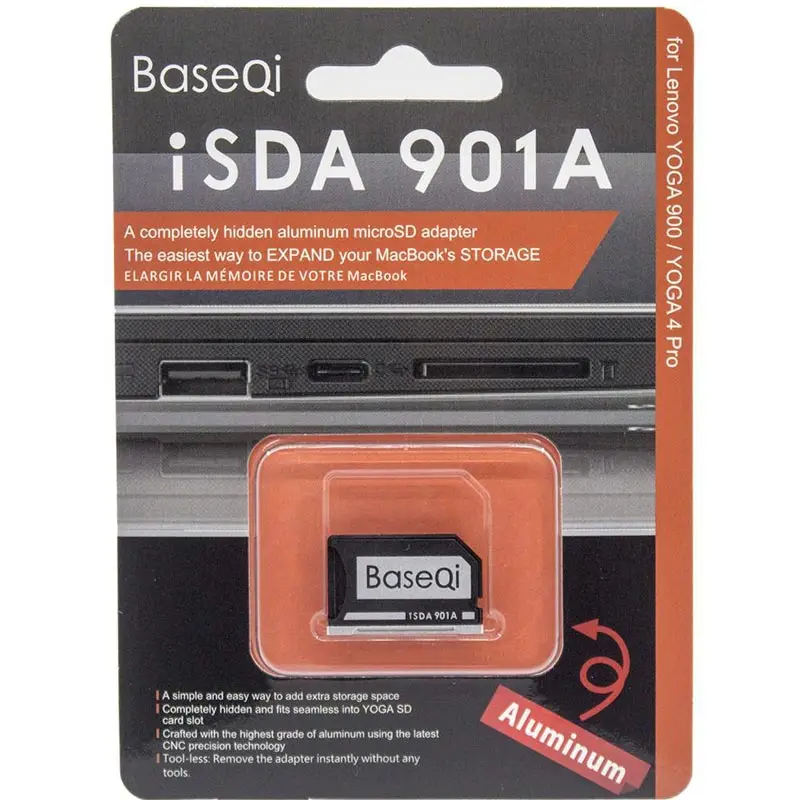 Оригинальный кардридер Baseqi металлический адаптер для ноутбука Lenovo yoga 900 и 710 minidrive
