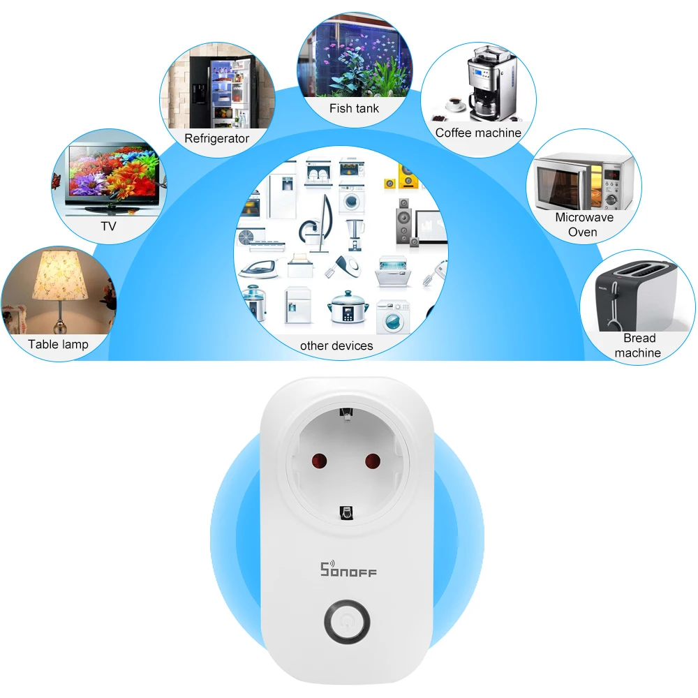 Умная розетка SONOFF S20 ITEAD WiFi беспроводное приложение дистанционное управление