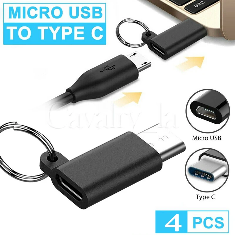 Roybens 4 шт Универсальный Micro USB 3 1 женский Тип-C Мужской конвертер адаптер USB-C данных