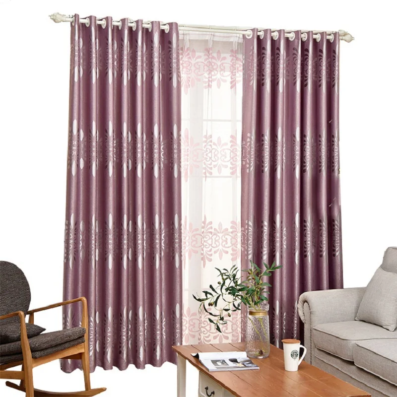Simple Europe Jacquard Blackout Curtains for Living Room Bedroom Window Fabric Curtain Tulle kitchen Sheer Drapes Short | Дом и сад