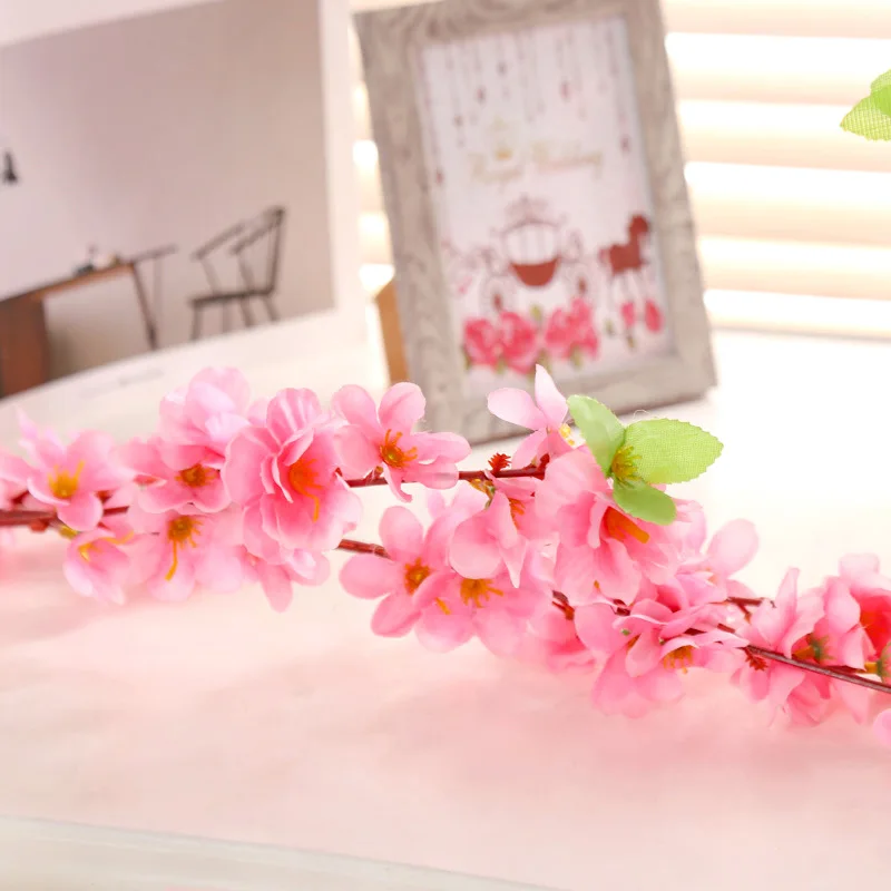 Good Luck Simulation Big Peach Flower Living Room Arrangement Floor Decoration Artificial 60 Cherry Branch | Дом и сад