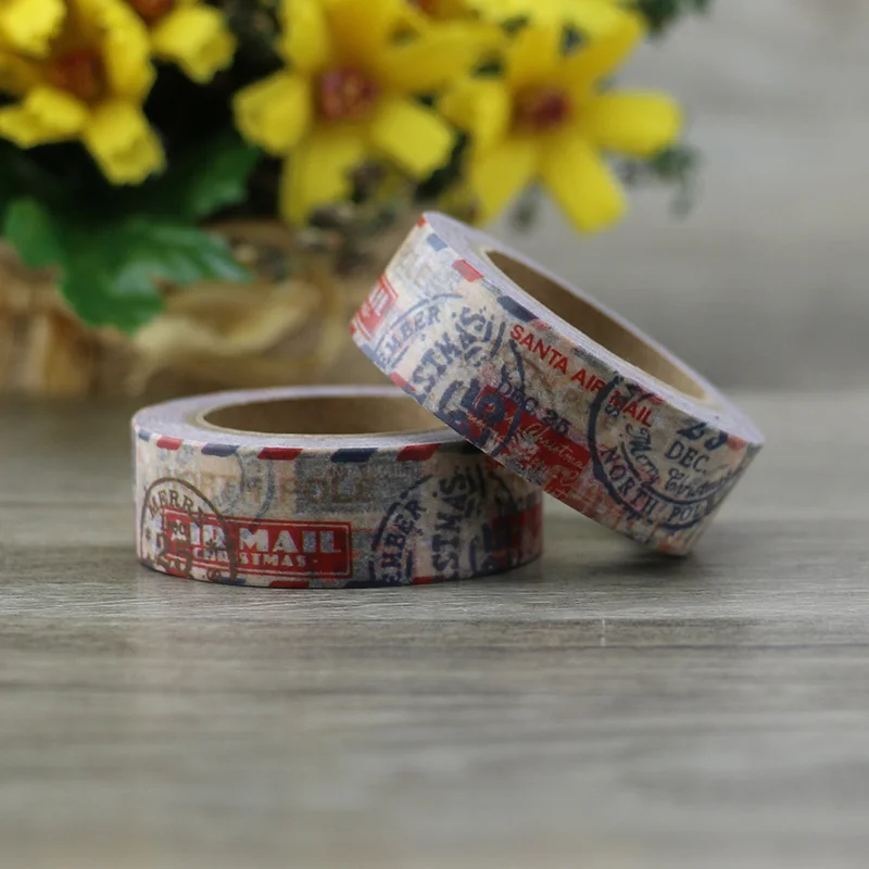 

1 roll Vintage Postmark washi tape DIY decoration scrapbooking planner masking tape adhesive tape label sticker stationery