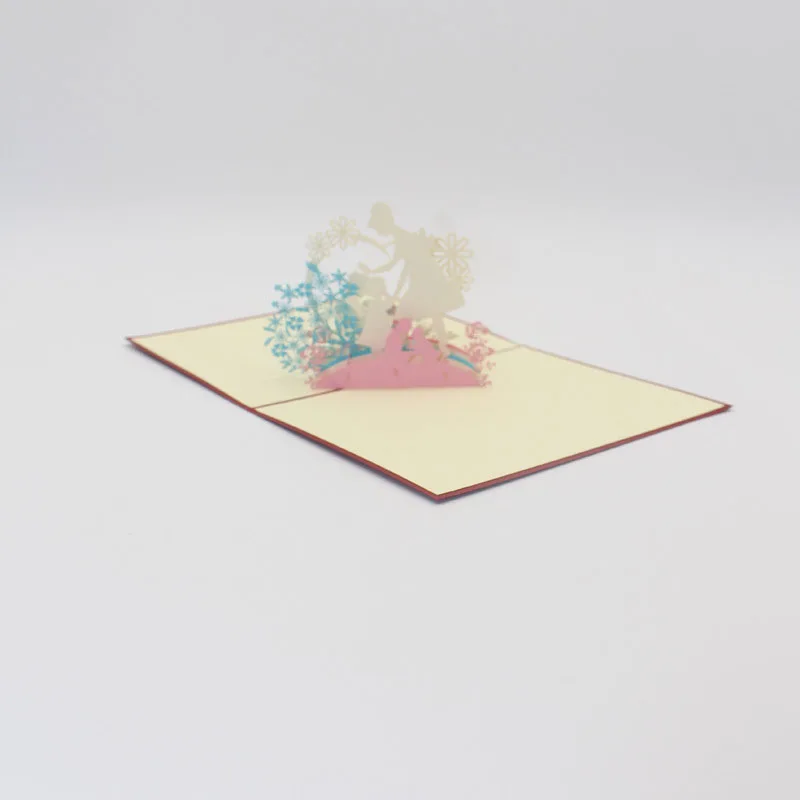 3D лазерная резка ручной работы милые бумажные Пригласительные открытки для мамы и детей открытка на день