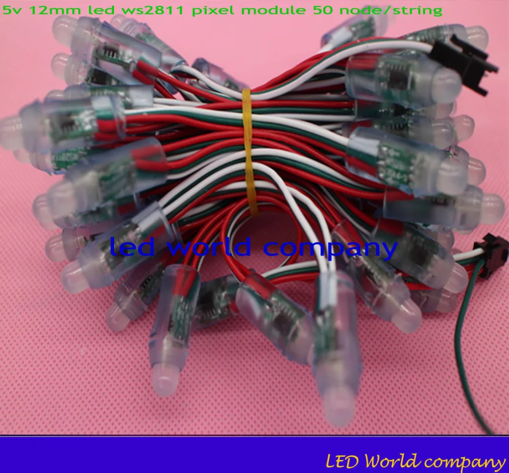Бесплатная доставка 12 мм WS2811 IC полноцветный пиксельный светодиодный модуль