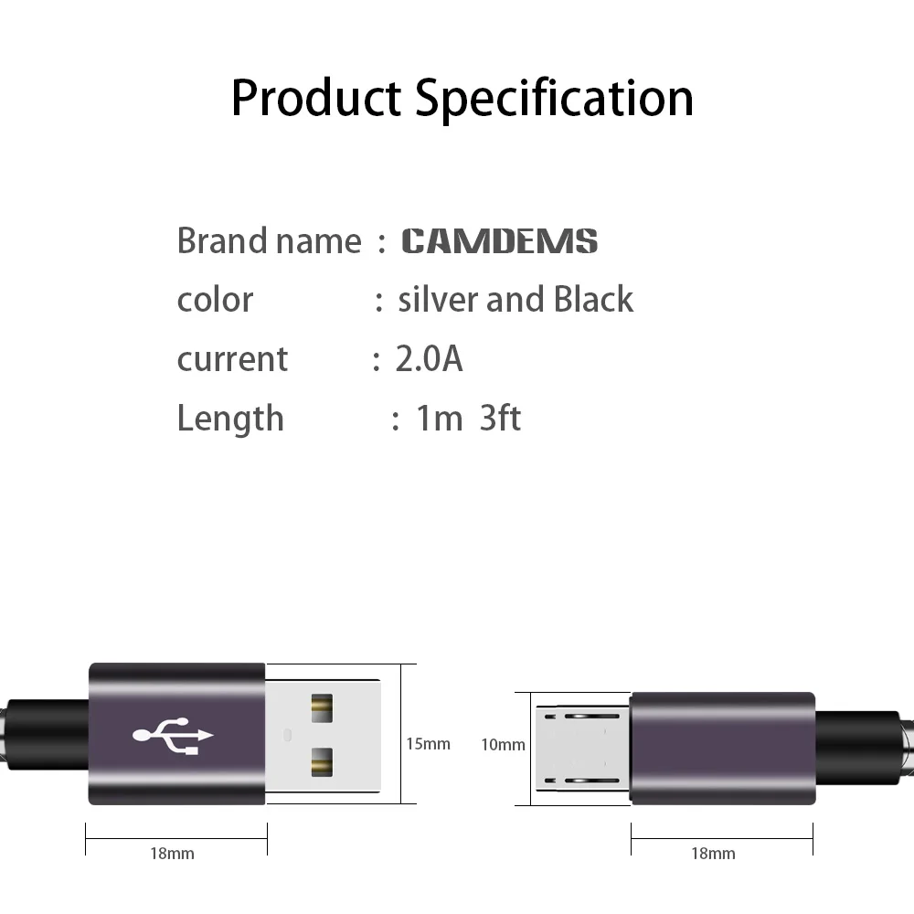 100 шт./лот max 2A V8 micro usb кабели металлический пружинный кабель для быстрой зарядки