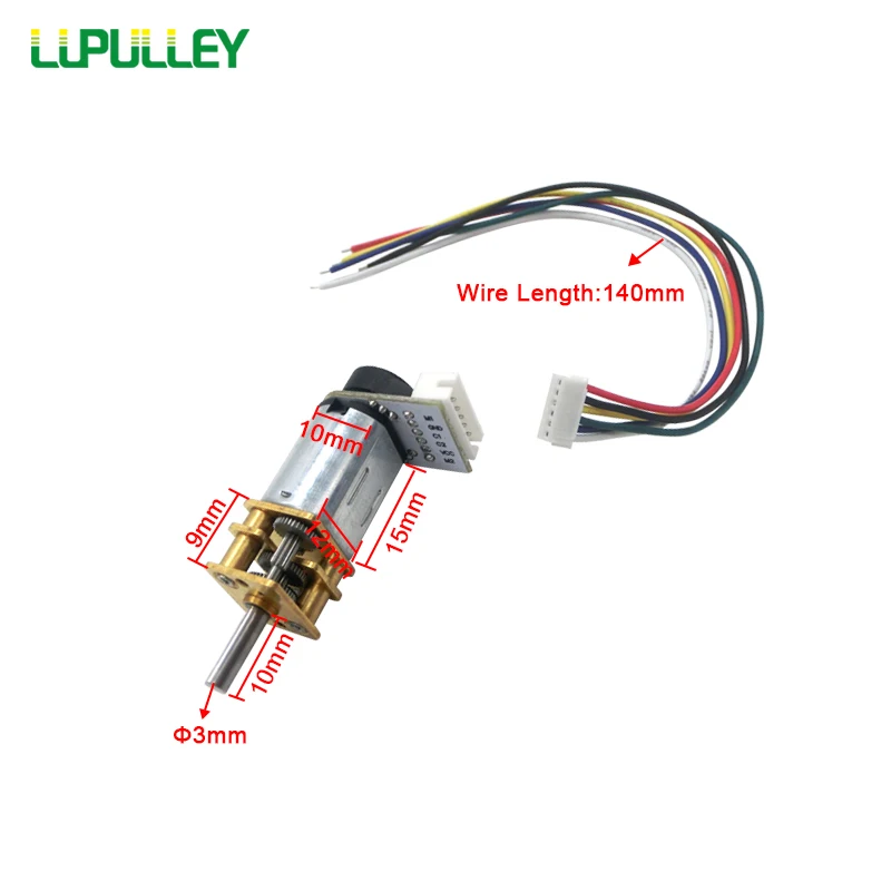Малый скоростной Шестеренчатый двигатель постоянного тока LUPULLEY GA12 N20 с кодовым