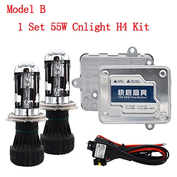 Model B SKYJOYCE AC 55 Вт Быстрый яркий ксенон H4 биксенон Cnlight HID комплект фар 4300 К H4-3 HID лампы 6000 К 55 Вт Быстрый старт HID балласт комплект - Испускаемый цвет: Model B