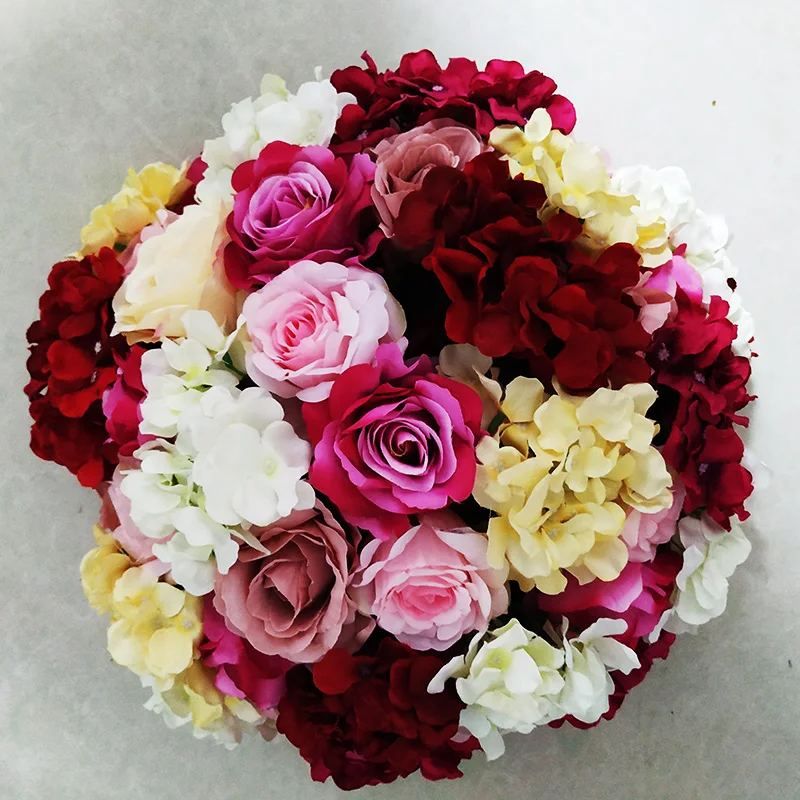 50cm Flower ball Высокое качество искусственный цветок стены свадебное украшение арки центральный фон стол центральный цветок шар задний план Декор - Цвет: 50cm Flower ball