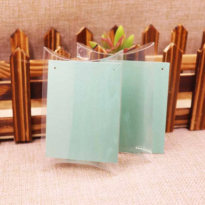 Новинка DIY 10x7x2 см Прозрачная ПВХ Подушка Коробка для конфет свадебный подарок посылка ПВХ прозрачная подушка подвесная карточка Ювелирная карточка подарочная коробка