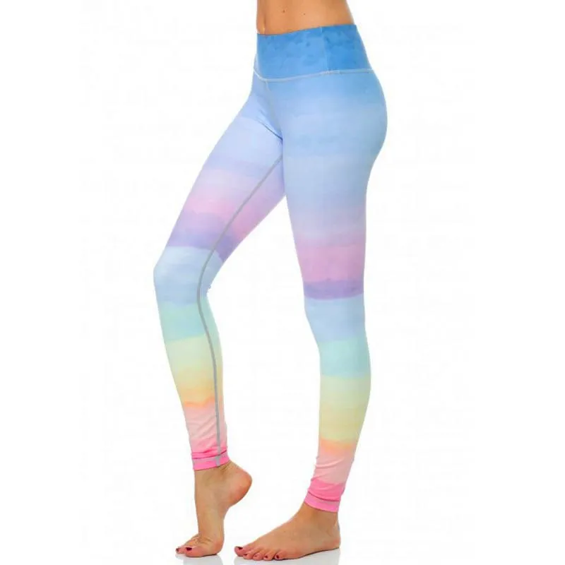 Пикантные 3D принтом розовый Радуга женские леггинсы время приключений в стиле