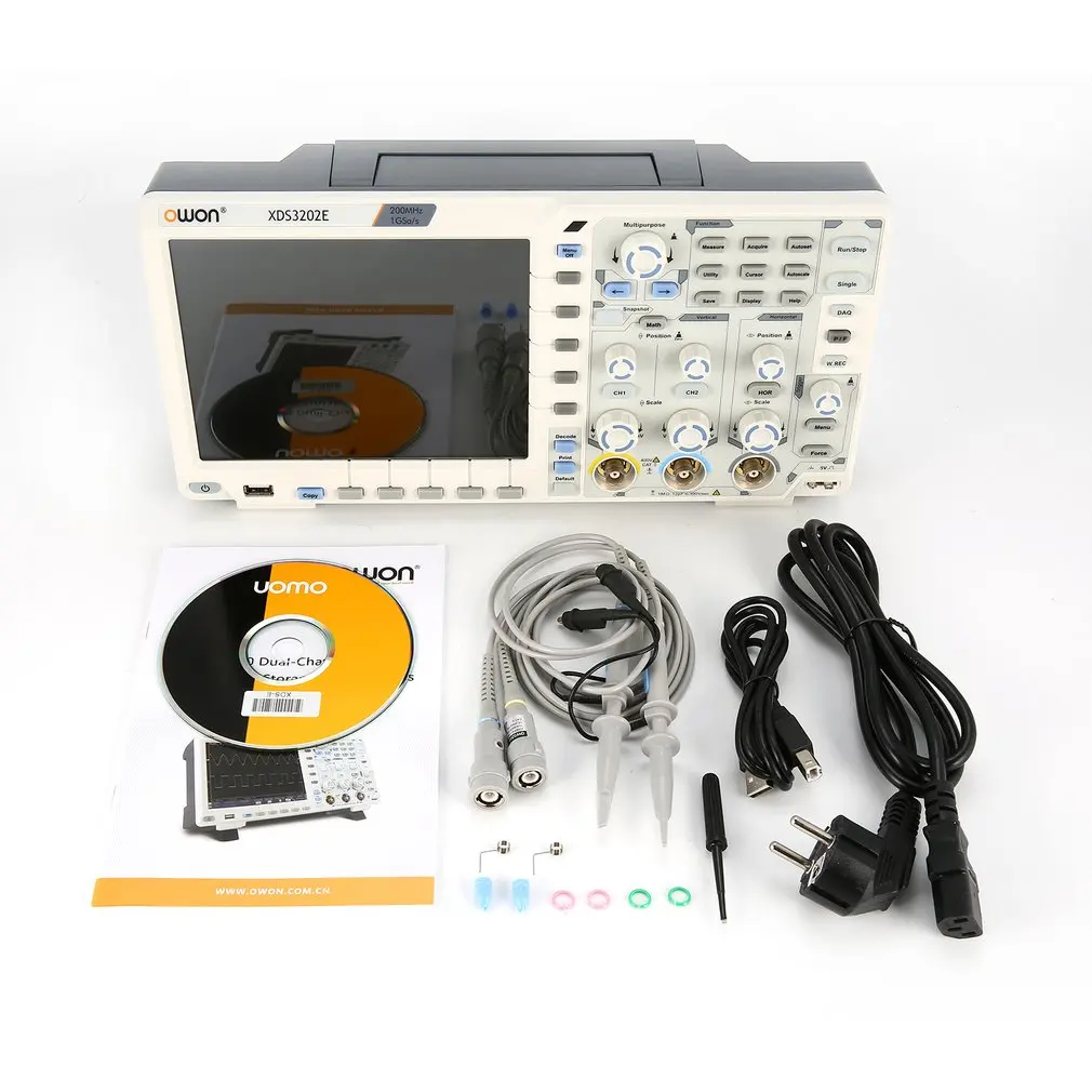 OWON XDS3202E Dual Channel Deep Memory LCD Display Digital Storage Oscilloscope Scopemeter Scope Meter 200MHz 1GSa/s | Инструменты