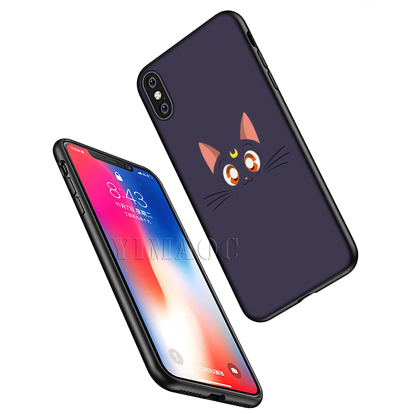 Мягкий силиконовый чехол YIMAOC для iPhone XR X XS Max 6 6S 7 8 Plus 5 5S SE черный из ТПУ|Бамперы| |